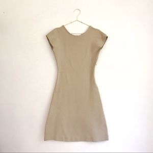 Prada Beige 100% Silk Knit Bodycon Dress